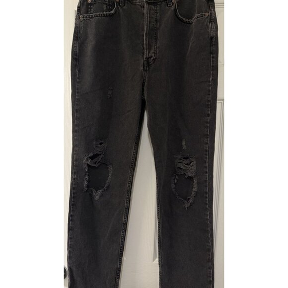 Free People We The Free The Lasso High Waisted Straight Leg Charcoal Jeans Sz 30 - Picture 3 of 9
